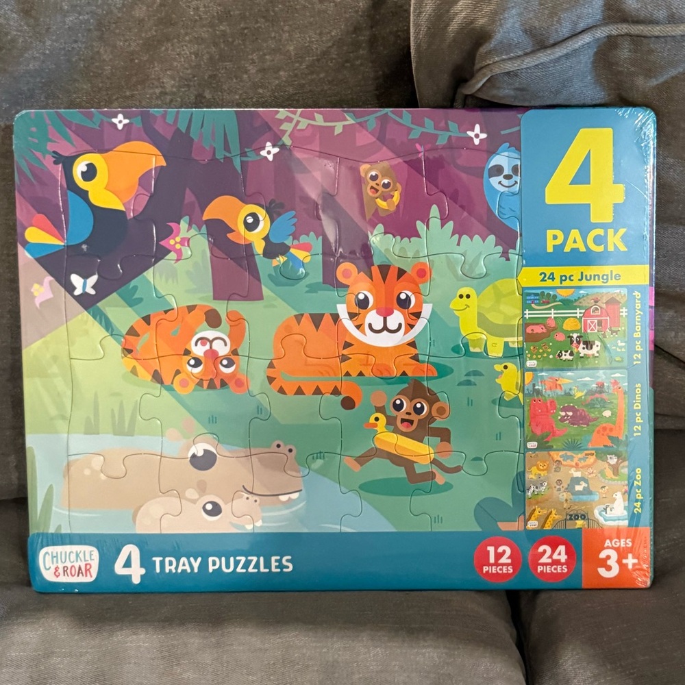 Jungle Tray Puzzles - 4 Pack